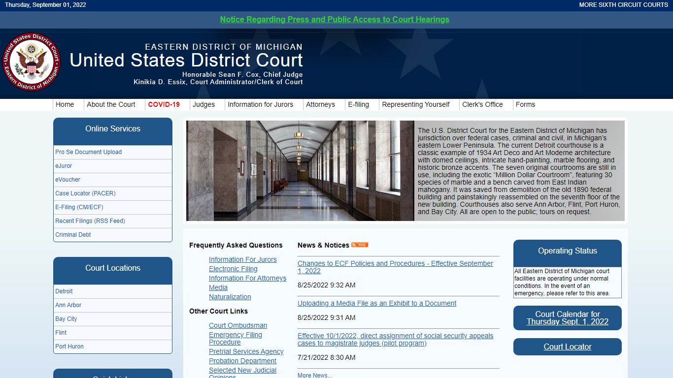 United States District Court -- Eastern Michigan District