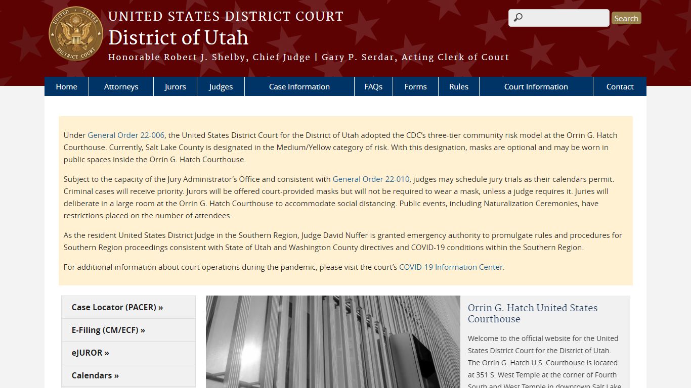 District of Utah | United States District Court